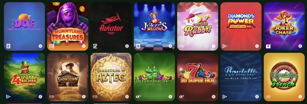 Rioplay-casino-Selectia-de-jocuri