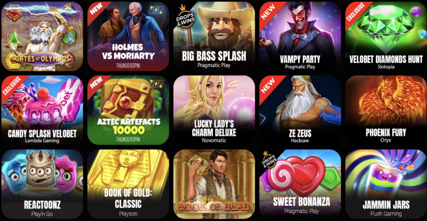 Velobet casino cele mai populare sloturi